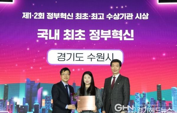 수원시 긴급차량우선신호시스템, '제1회 정부혁신 최초·최고 사례' 공모에서 '국내 최초상'