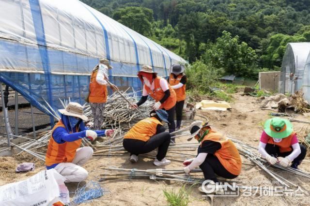 안산시의회, 가평 청평리 수해 현장 찾아 복구 지원