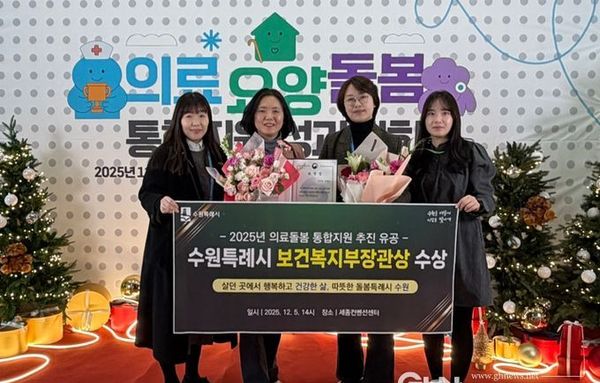 수원특례시, 의료‧돌봄 통합지원 유공 보건복지부 장관 표창
