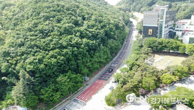 용인대정문삼거리 직진차로 공사 후