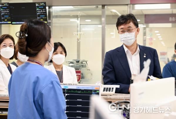 이민근 안산시장, 관내 응급의료기관 찾아 현장 의료진 격려