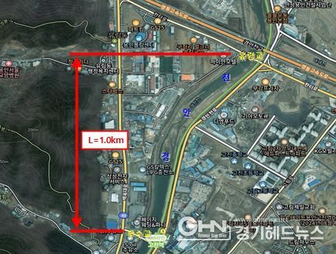 용인특례시가 환경개선 사업을 추진 중인 경안천변 구역