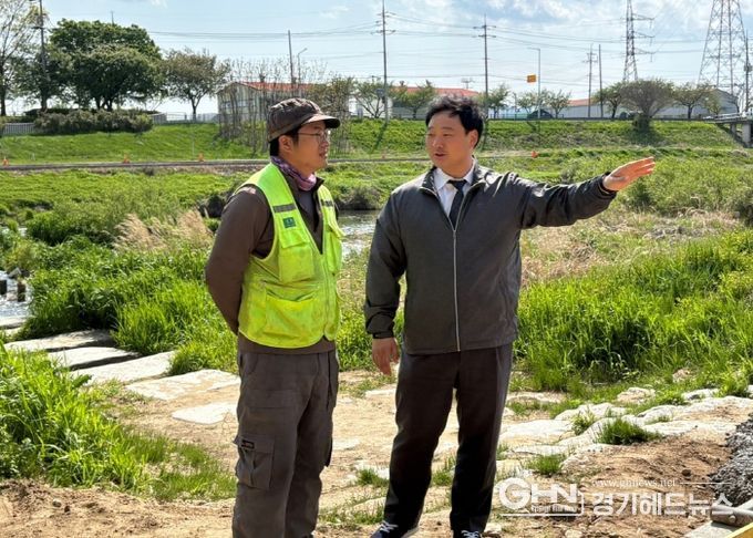 고준호 경기도의원, 파주시 공릉수변광장 및 봉일천교 개선현장 점검