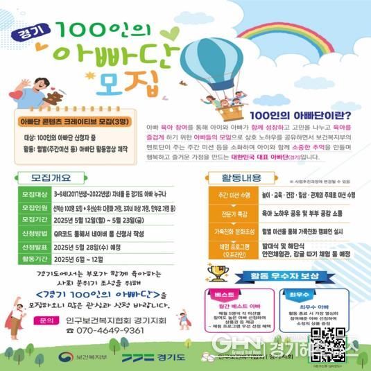2025년 경기100인의 아빠단 모집