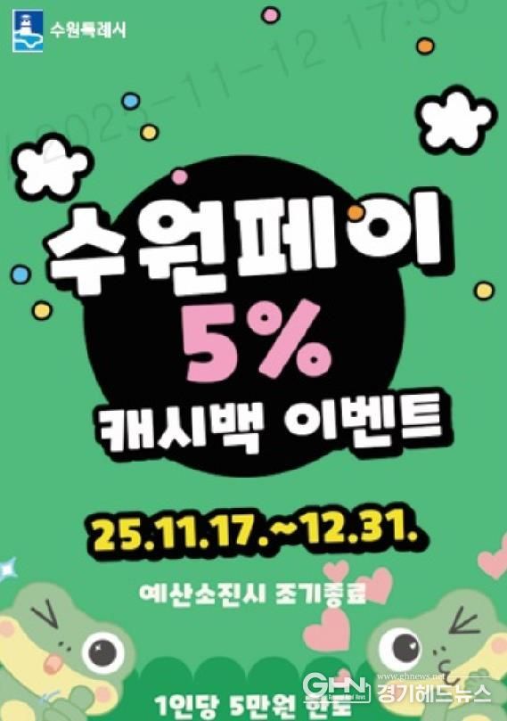 수원페이 5% 캐시백 이벤트 홍보물