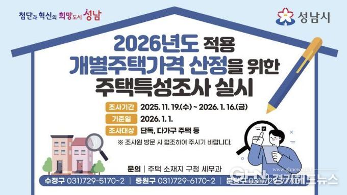 2026년도 개별주택 특성조사 홍보문