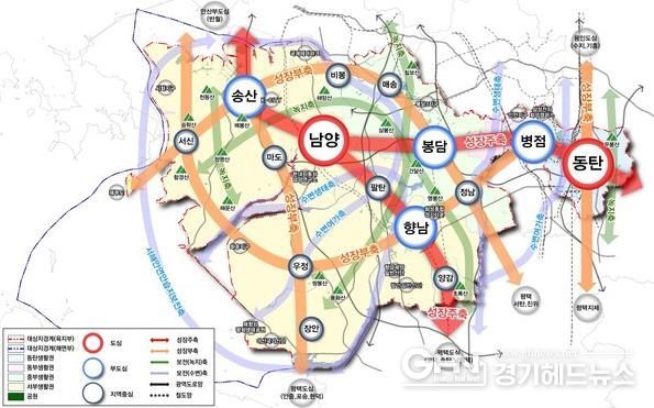 2040년 도시공간구조 구상도