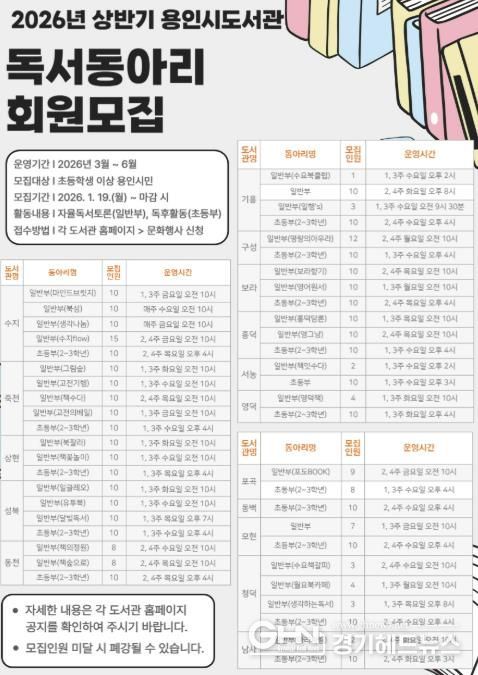 독서동아리모집 홍보물