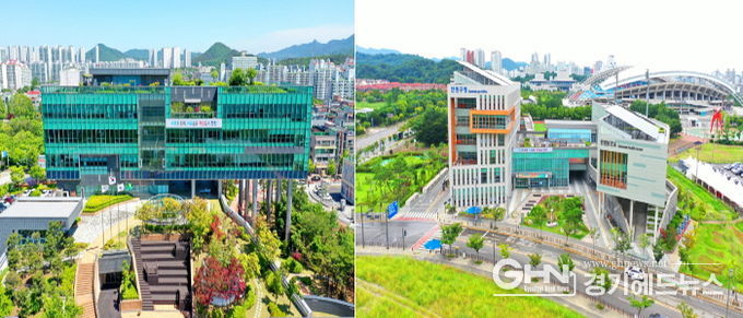 상록구청(왼쪽), 단원구청(오른쪽) 전경