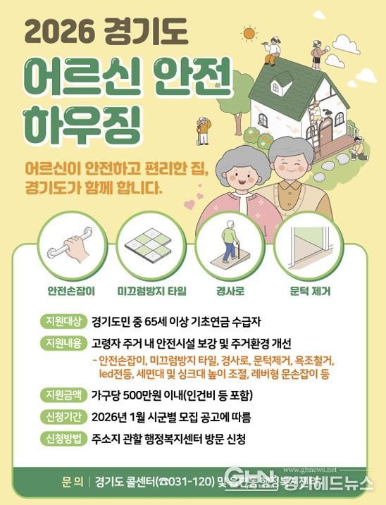 안성시, 어르신 안정 하우징, 햇살하우징 지원사업 신청 접수