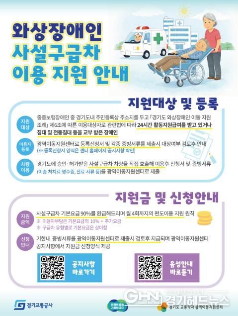 와상장애인 지원 포스터