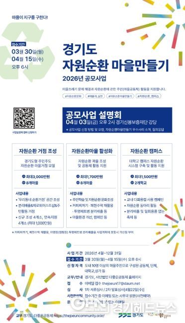 2026년 자원순환마을 만들기 공모사업 웹자보.