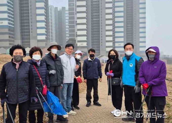 남양주시 호평동 숲사랑 봉사단, 백봉의료원 부지 정비…녹지공간 조성 나서